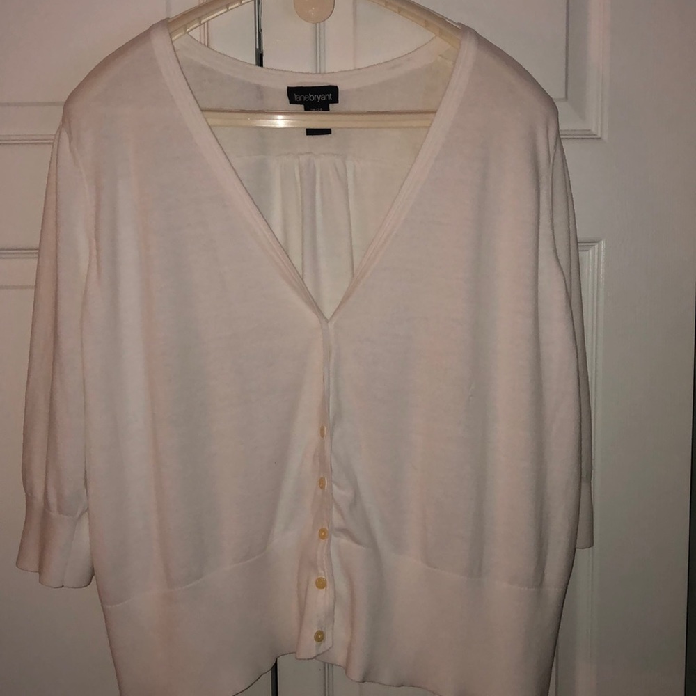 Lane Bryant White cardigan